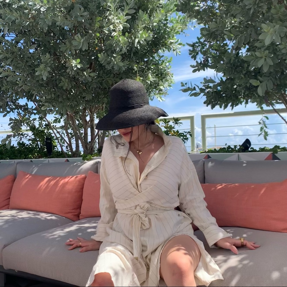 Zara Striped Linen Dress- NEVER WORN